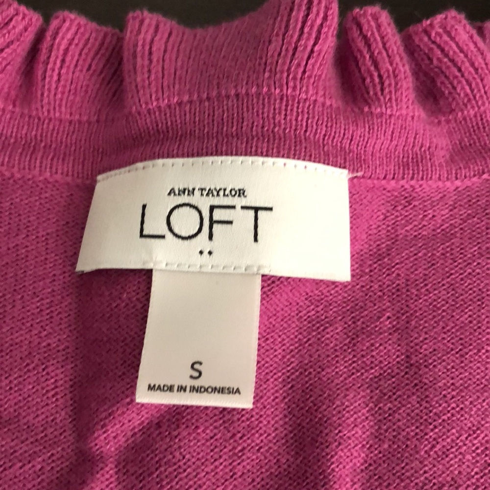 Ann Taylor LOFT Ruffle Cardigan - Picture 2 of 6